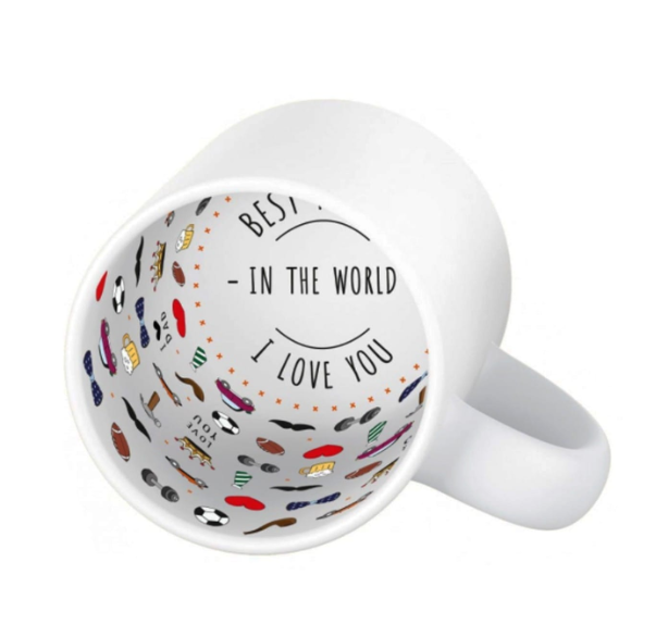 Mug céramique -Blanc - Intérieur "I love Dad"