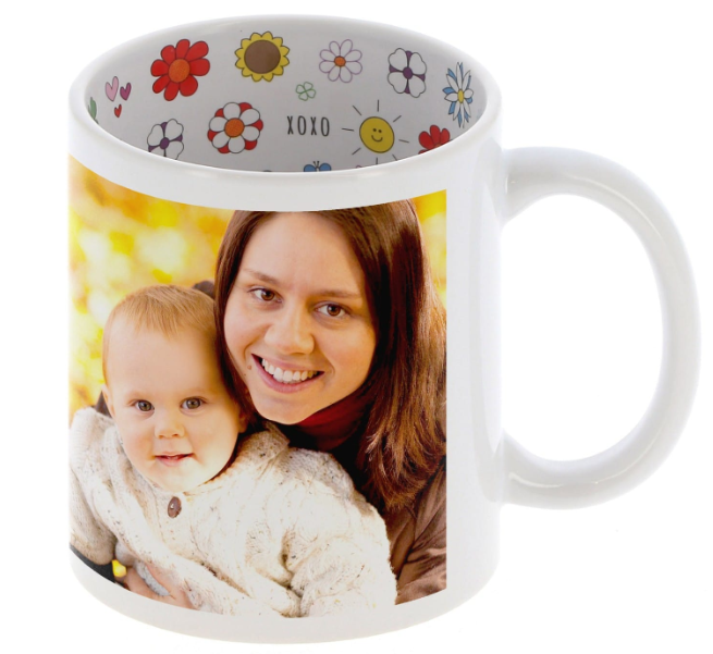 Mug céramique - Blanc - Intérieur "I love Mom"