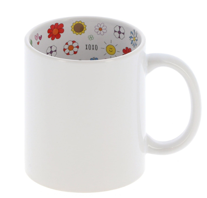 Mug céramique - Blanc - Intérieur "I love Mom"
