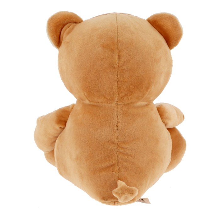 Peluche Ours + T-shirt blanc - Hauteur 23cm