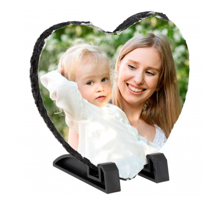 Support en ardoise forme coeur