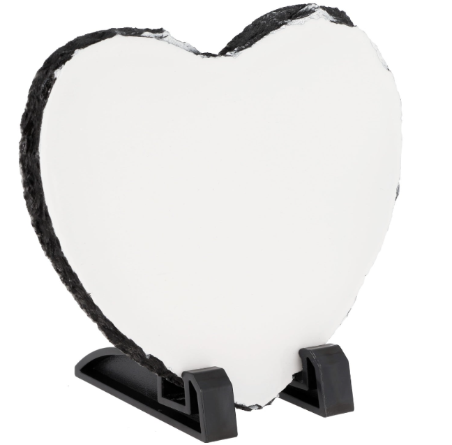 Support en ardoise forme coeur