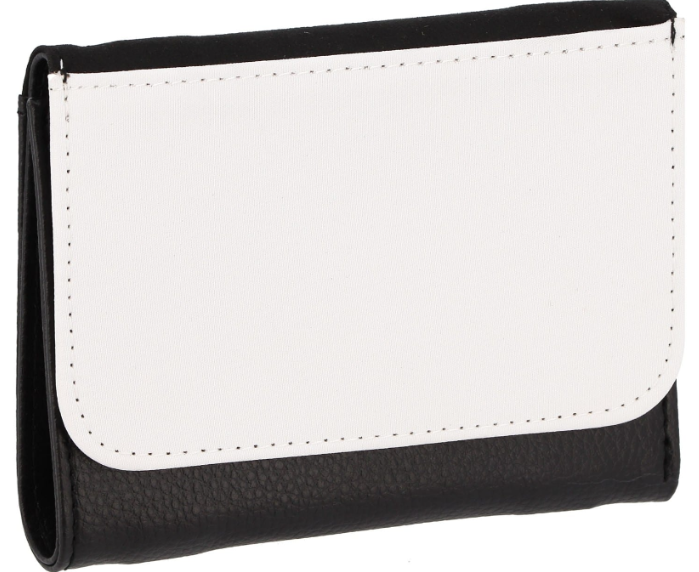 Porte-monnaie simili cuir noir