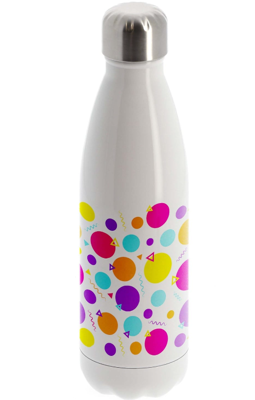 Gourde isotherme 500ml Blanche bouchon acier inoxydable