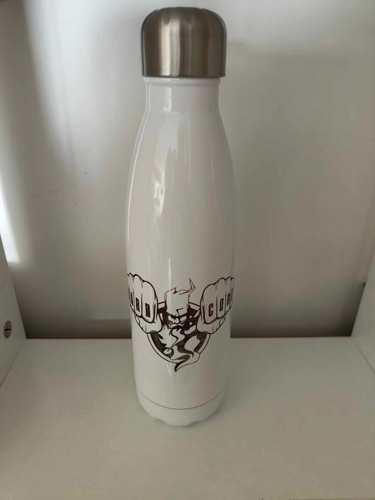 Gourde isotherme 500ml  Blanche bouchon acier inoxydable