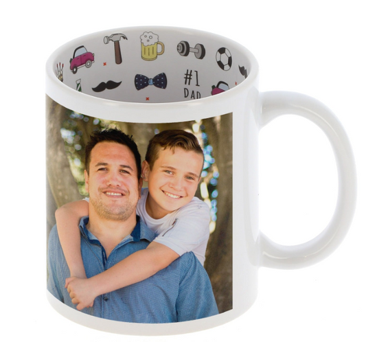 Mug céramique -Blanc - Intérieur "I love Dad"