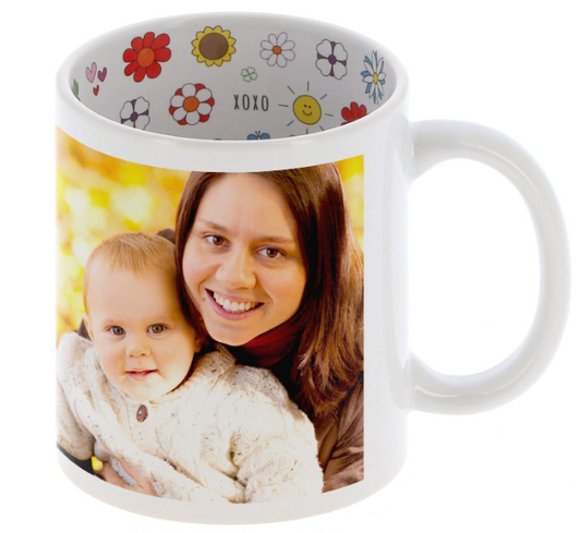 Mug céramique - Blanc - Intérieur "I love Mom"
