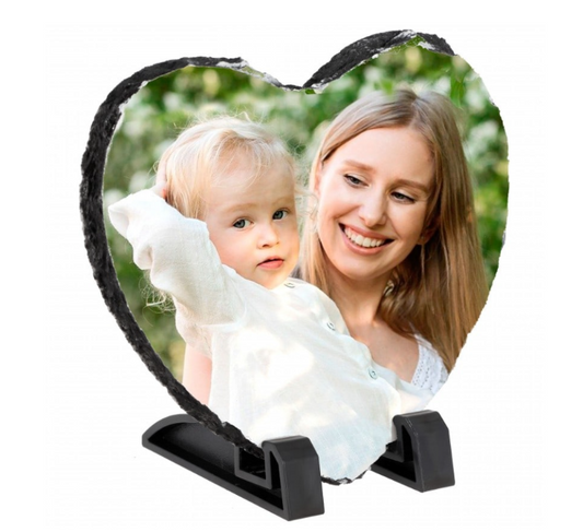 Support en ardoise forme coeur